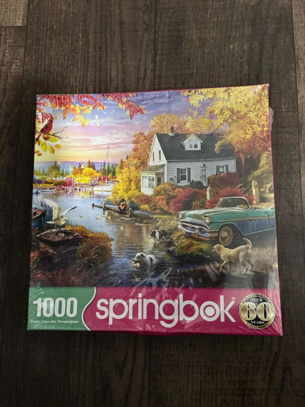 Fall Jigsaw Puzzle by Springbok Lakeside Fall Retreat 1000 Piece Made in USA
